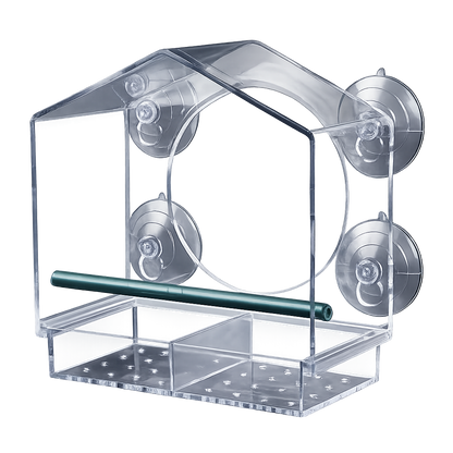Comedero de Aves con Ventosas Ultra Resistentes para Ventana